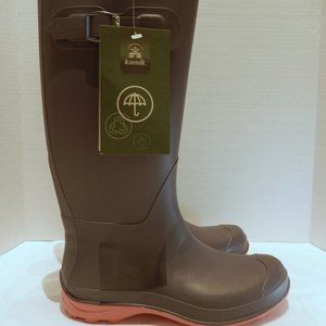 Kamik Charcoal Olivia Rain Boot Women's Size 8